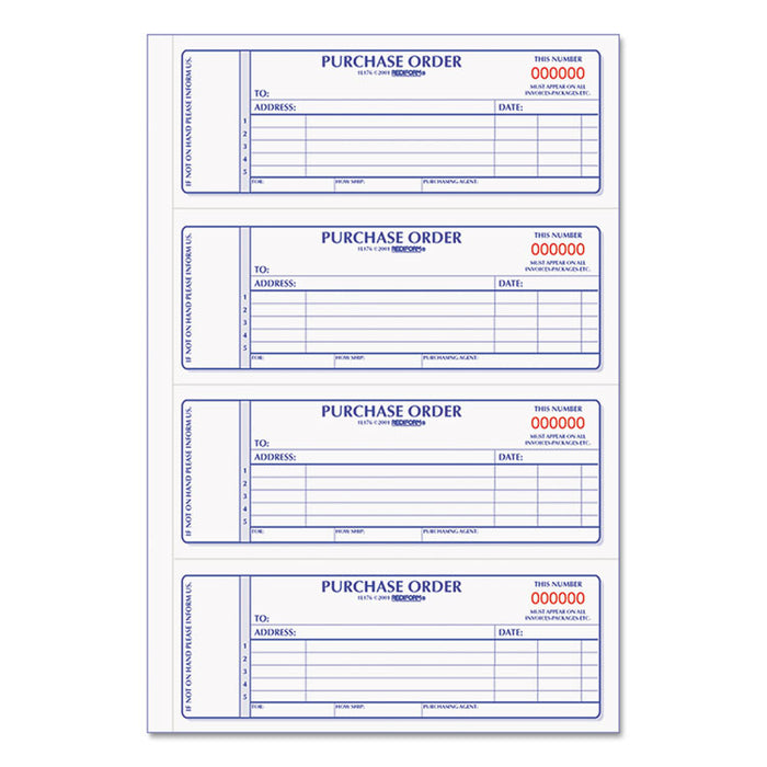 Purchase Order Book, 7 x 2 3/4, Two-Part Carbonless, 400 Sets/Book
