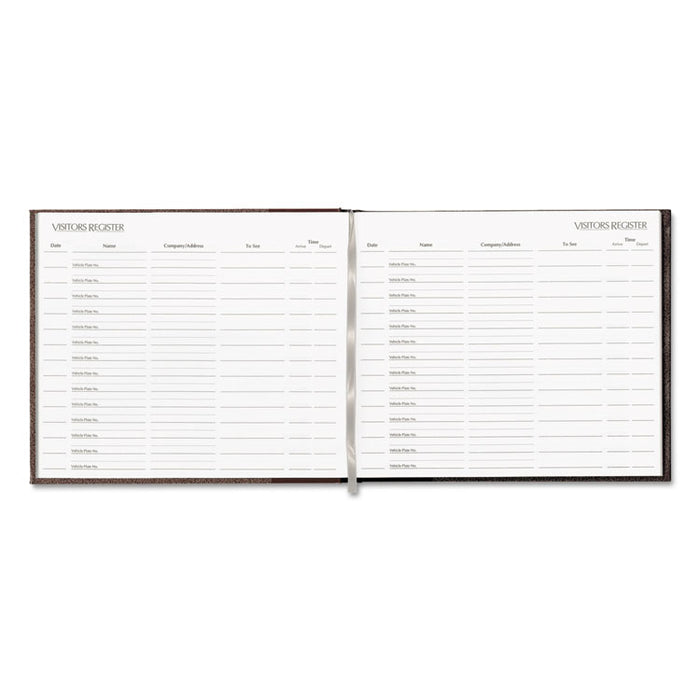 Hardcover Visitor Register Book, Black Cover, 9.78 x 8.5 Sheets, 128 Sheets/Book