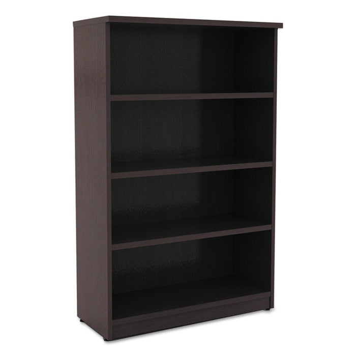 Alera Valencia Series Bookcase, Four-Shelf, 31.75w x 14d x 54.88h, Espresso