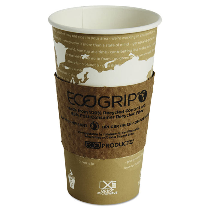 EcoGrip Hot Cup Sleeves - Renewable & Compostable, 1300/CT