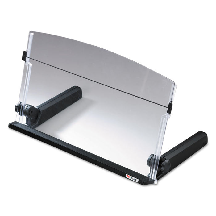 In-Line Freestanding Copyholder, 300 Sheet Capacity, Plastic, Black/Clear