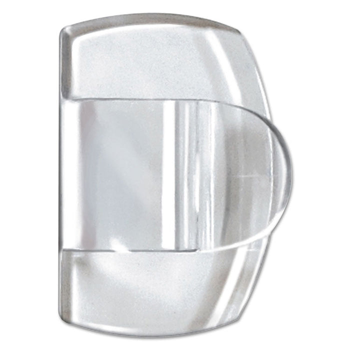 Cord Clip, Round, with Adhesive, 0.75"w, Clear, 4/Pack