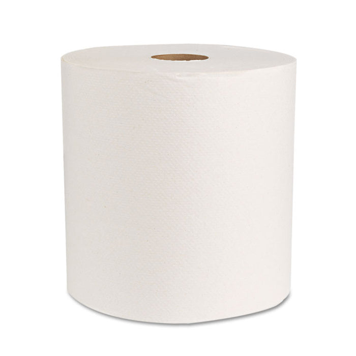 Boardwalk Green Universal Roll Towels, 1-Ply, 8" x 800 ft, Natural White, 6 Rolls/Carton