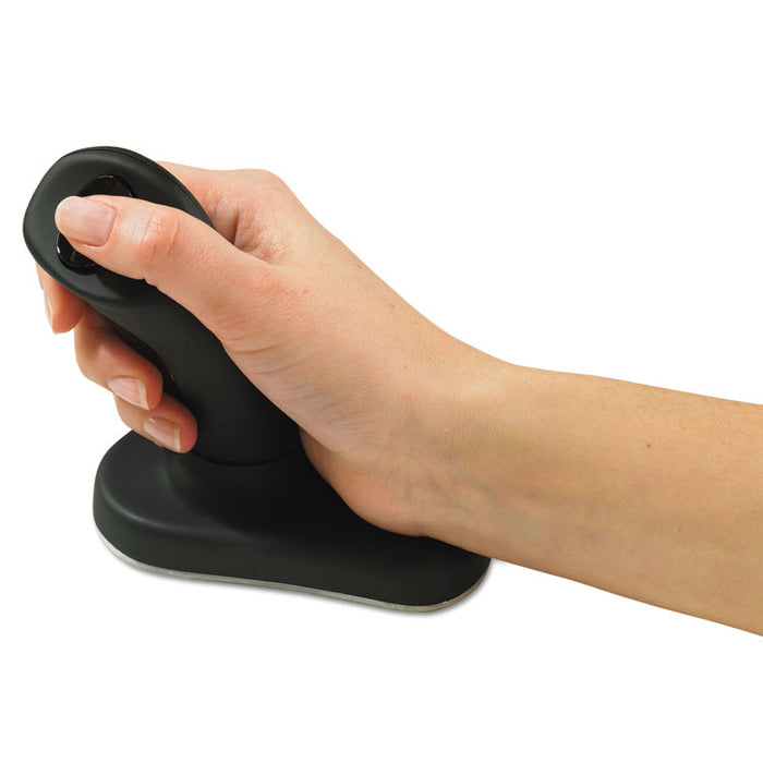 Ergonomic Wireless Three-Button Optical Mouse, 2.4 GHz Frequency/30 ft Wireless Range, Right Hand Use, Black