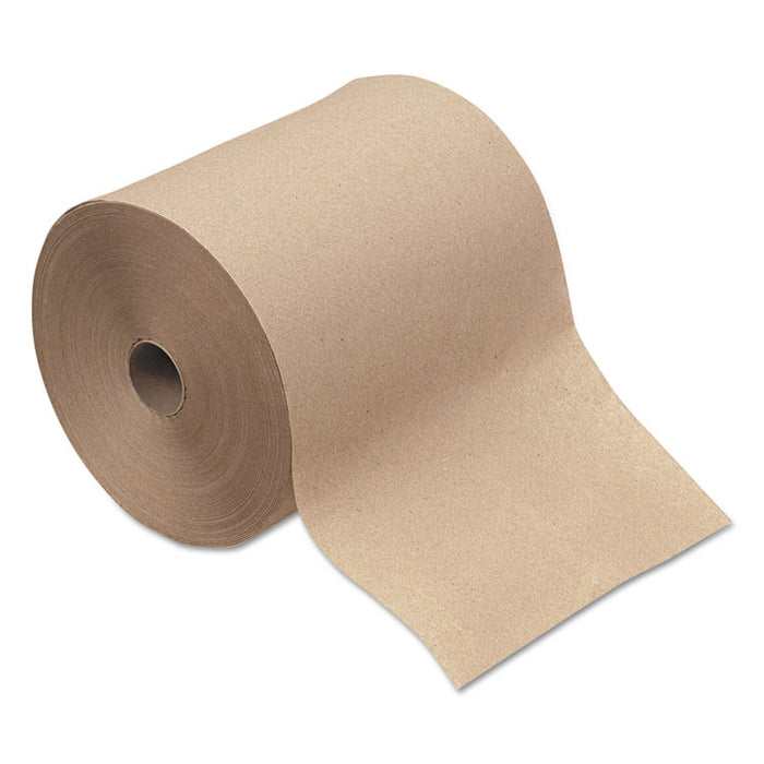 Hardwound Roll Towels, 1-Ply, Natural, 8" x 600 ft, 12 Rolls/Carton