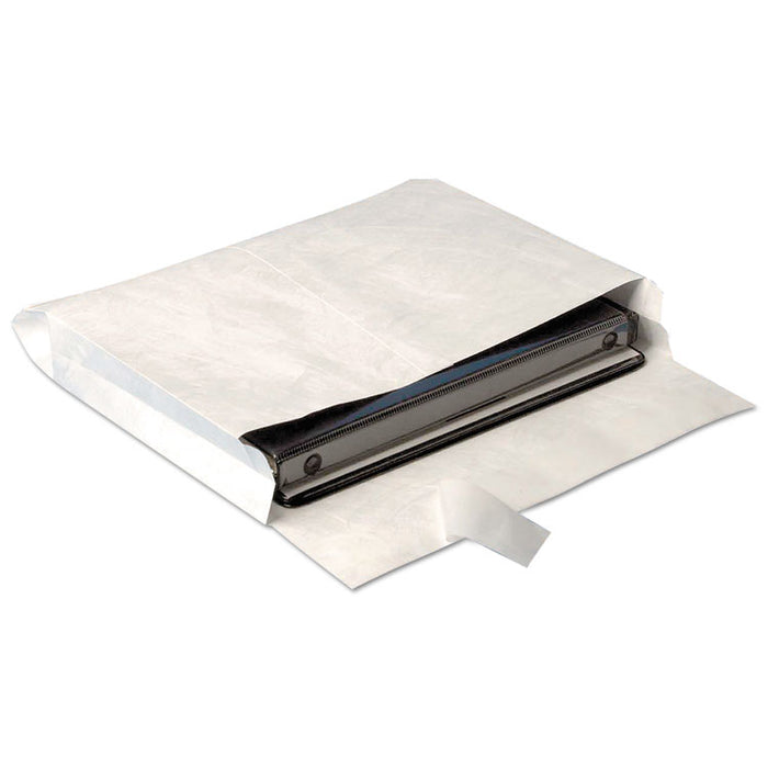 Open Side Expansion Mailers, DuPont Tyvek, #13 1/2, Cheese Blade Flap, Redi-Strip Closure, 10 x 13, White, 100/Carton