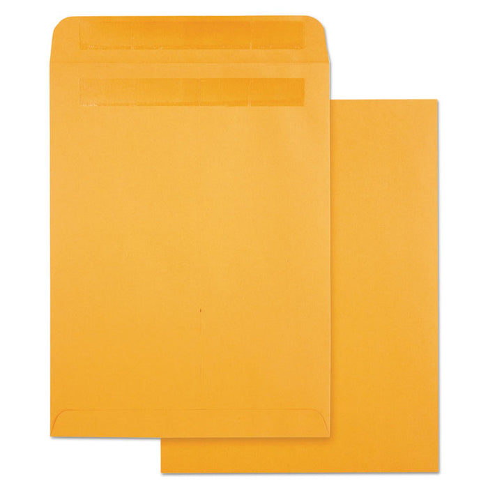 High Bulk Self-Sealing Envelopes, #10 1/2, Cheese Blade Flap, Redi-Seal Adhesive Closure, 9 x 12, Brown Kraft, 100/Box