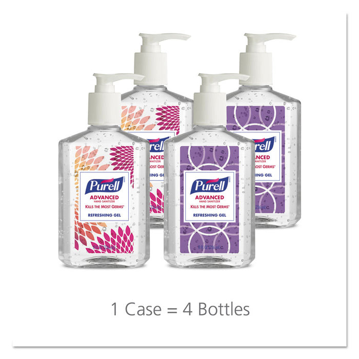 Advanced Hand Sanitizer Refreshing Gel, Clean Scent, 8 oz Pump Bottle 24/Carton