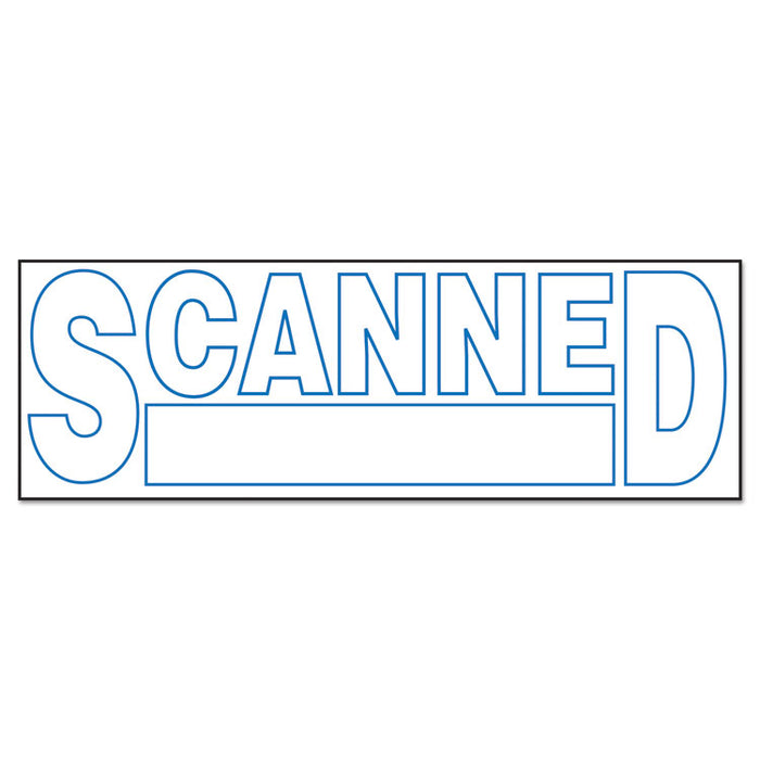 Message Stamp, SCANNED, Pre-Inked One-Color, Blue