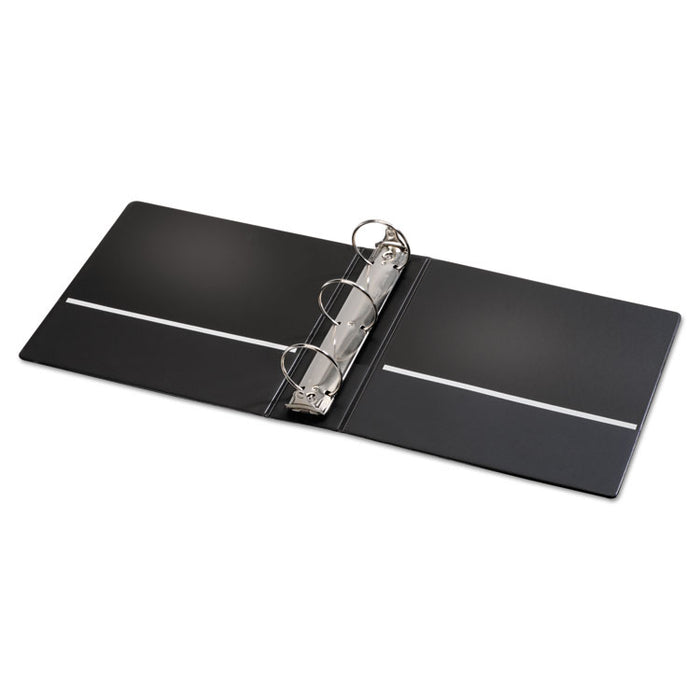 Spine Vue Locking Round Ring Binder, 3 Rings, 3" Capacity, 11 x 8.5, Black