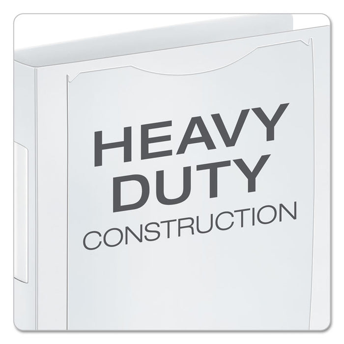 SuperLife Pro Easy Open ClearVue Locking Slant-D Ring Binder, 3 Rings, 1" Capacity, 11 x 8.5, White