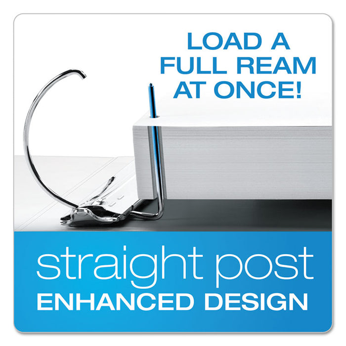 ExpressLoad ClearVue Locking D-Ring Binder, 3 Rings, 3" Capacity, 11 x 8.5, White