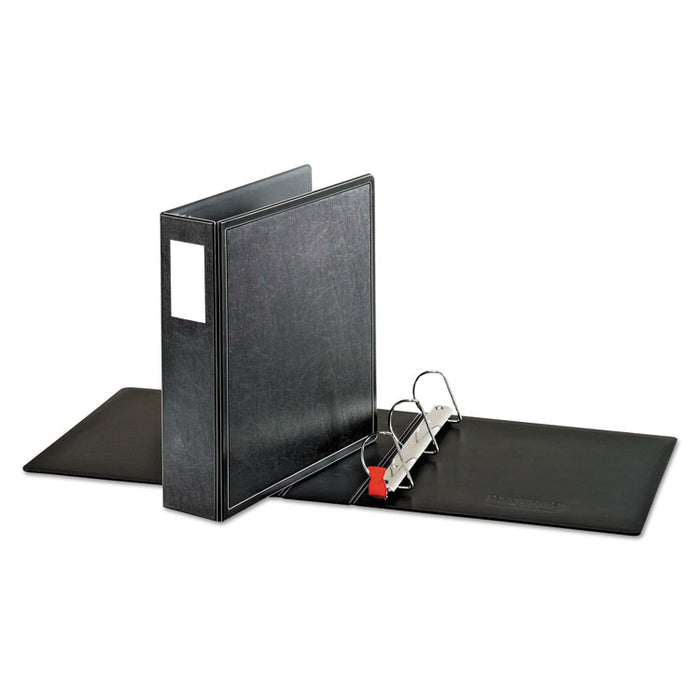 SuperLife Easy Open Locking Slant-D Ring Binder, 3 Rings, 2" Capacity, 11 x 8.5, Black