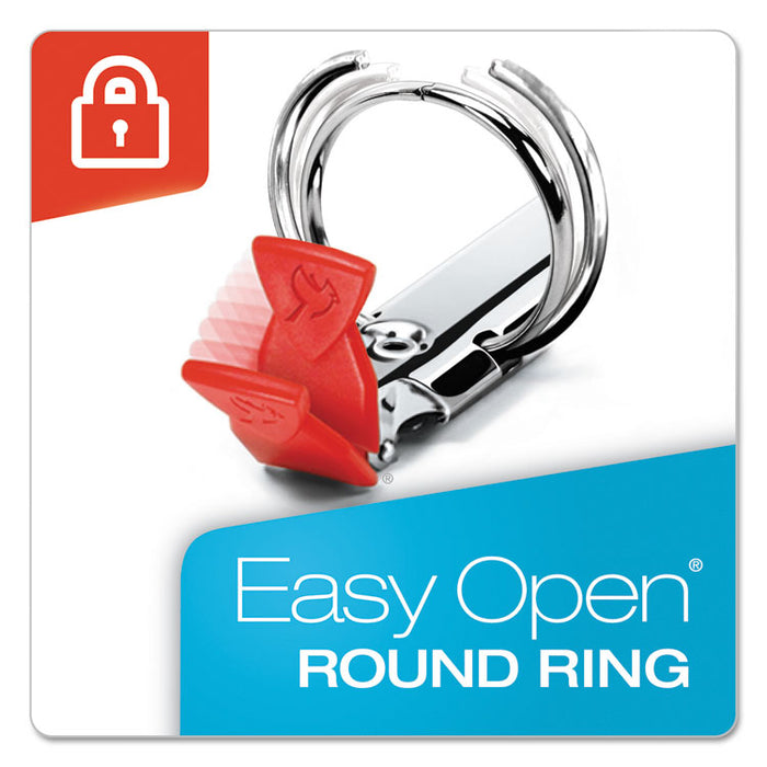 Premier Easy Open ClearVue Locking Round Ring Binder, 3 Rings, 2" Capacity, 11 x 8.5, Black