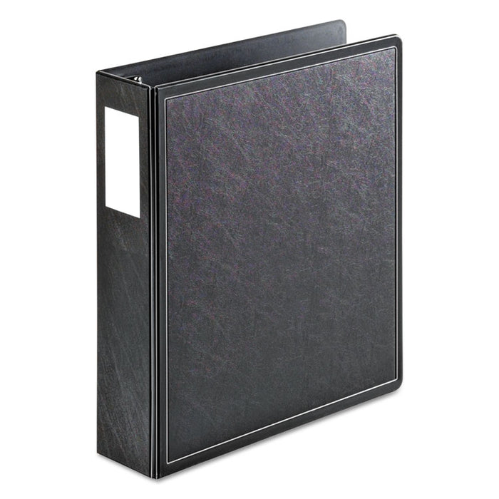 SuperLife Easy Open Locking Slant-D Ring Binder, 3 Rings, 2" Capacity, 11 x 8.5, Black
