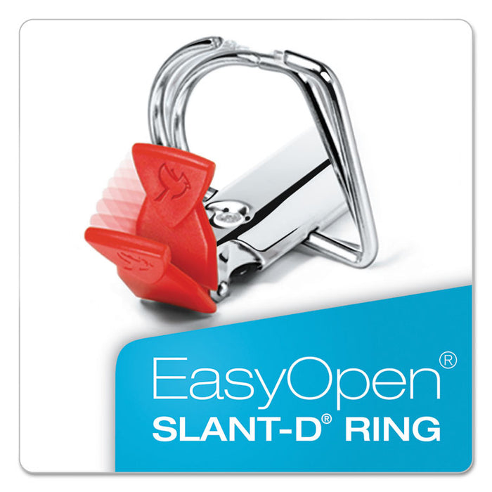 SuperLife Pro Easy Open ClearVue Locking Slant-D Ring Binder, 3 Rings, 1" Capacity, 11 x 8.5, White