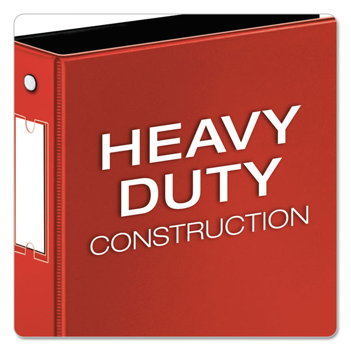 Premier Easy Open Locking Round Ring Binder, 3 Rings, 3" Capacity, 11 x 8.5, Red