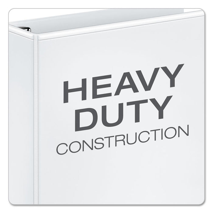 Premier Easy Open ClearVue Locking Slant-D Ring Binder, 3 Rings, 4" Capacity, 11 x 8.5, White