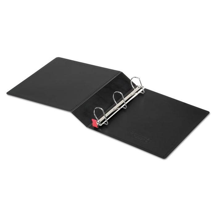 SuperLife Easy Open Locking Slant-D Ring Binder, 3 Rings, 2" Capacity, 11 x 8.5, Black