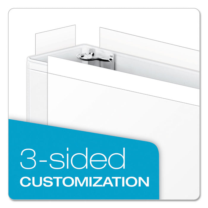 ClearVue Slant-D Ring Binder, 3 Rings, 1.5" Capacity, 11 x 17, White