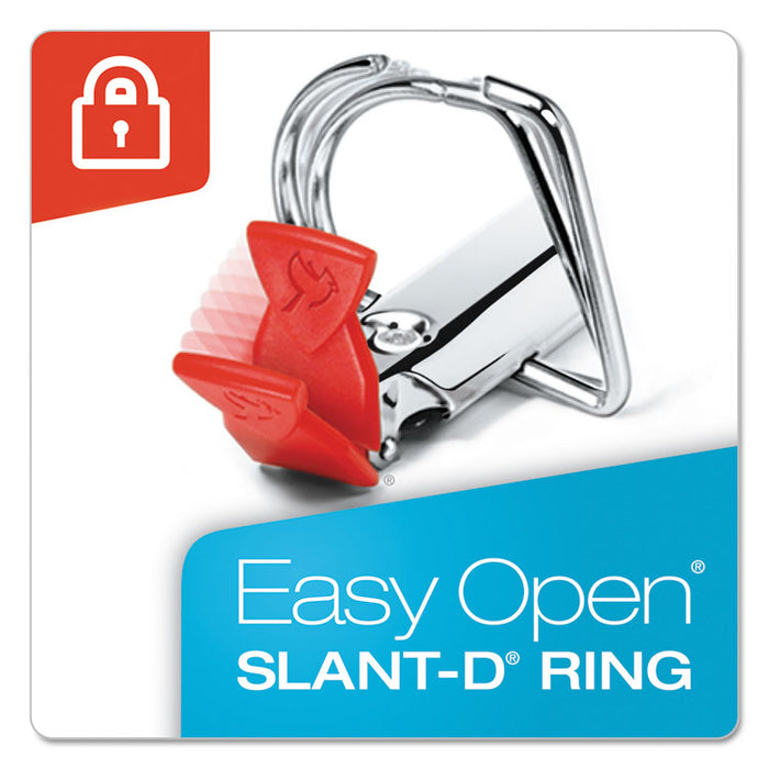 Premier Easy Open ClearVue Locking Slant-D Ring Binder, 3 Rings, 2" Capacity, 11 x 8.5, White