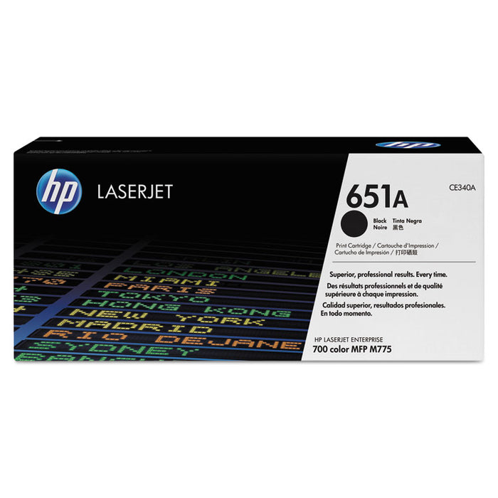 HP 651A, (CE340A-G) Black Original LaserJet Toner Cartridge for US Government