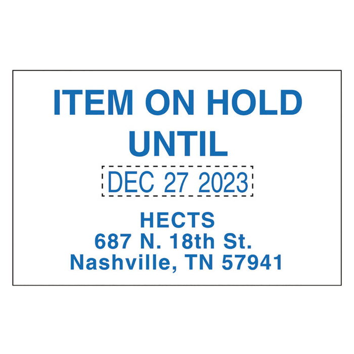 Printy Custom Self-Inking Dater, 2.38" x 1.63", Black/Blue/Red