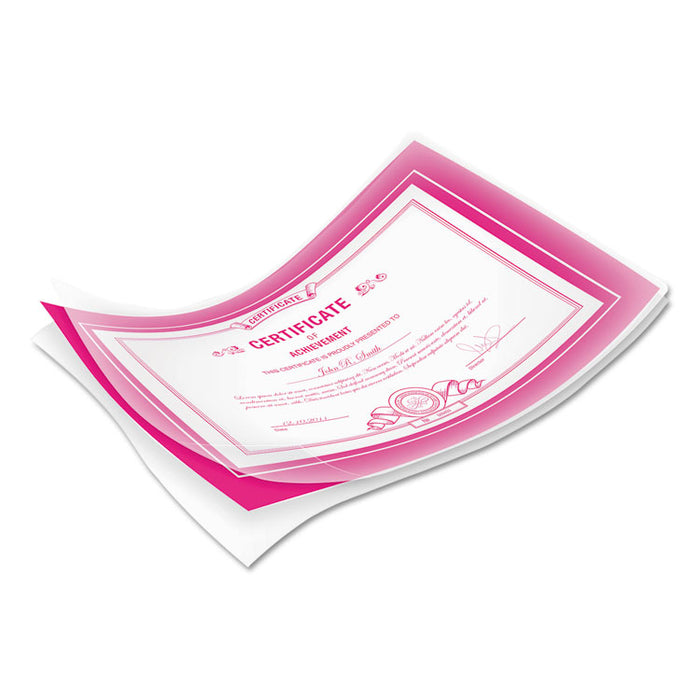 Laminating Pouches, 10 mil, 9" x 11.5", Gloss Clear, 50/Pack