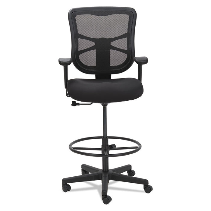 Alera Elusion Series Mesh Stool, 33.13" Seat Height, Supports up to 275 lbs., Black Seat/Black Back, Black Base