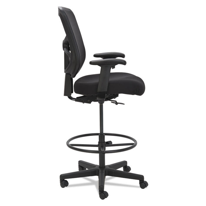 Alera Elusion Series Mesh Stool, 33.13" Seat Height, Supports up to 275 lbs., Black Seat/Black Back, Black Base
