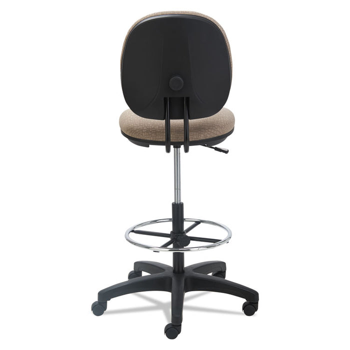 Alera Interval Series Swivel Task Stool, 33.26" Seat Height, Supports up to 275 lbs., Sandstone Tan Seat/Back, Black Base