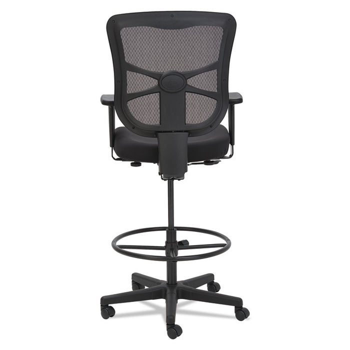 Alera Elusion Series Mesh Stool, 33.13" Seat Height, Supports up to 275 lbs., Black Seat/Black Back, Black Base