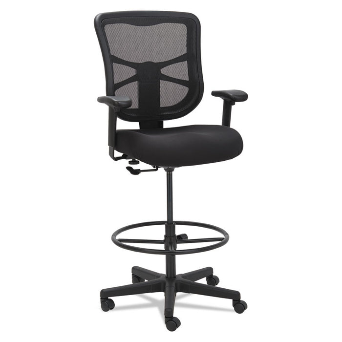 Alera Elusion Series Mesh Stool, 33.13" Seat Height, Supports up to 275 lbs., Black Seat/Black Back, Black Base