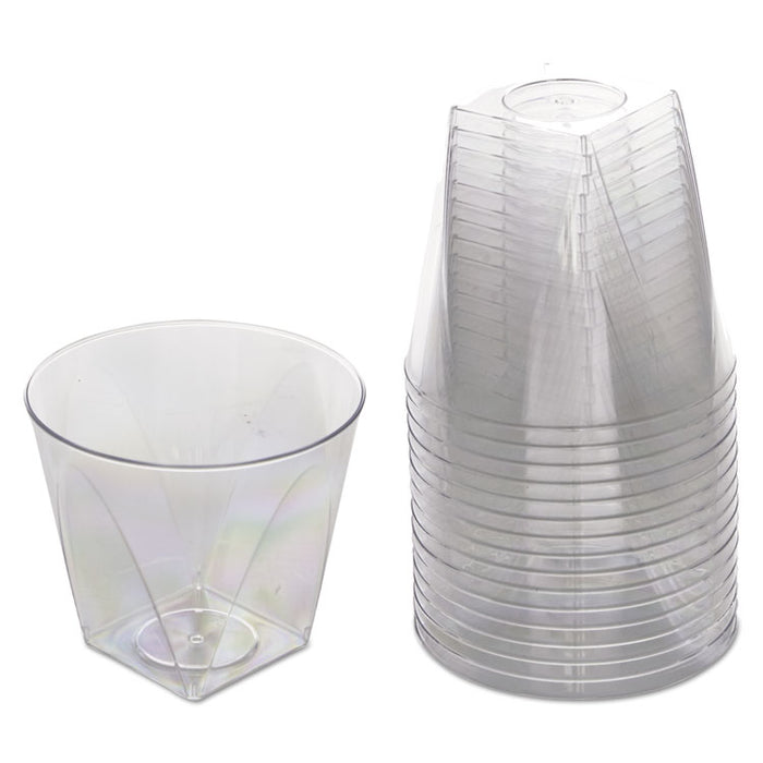 Milan Tumblers, 9 oz, Plastic, Clear, 16 Tumblers/Bag, 15 Bags/Carton
