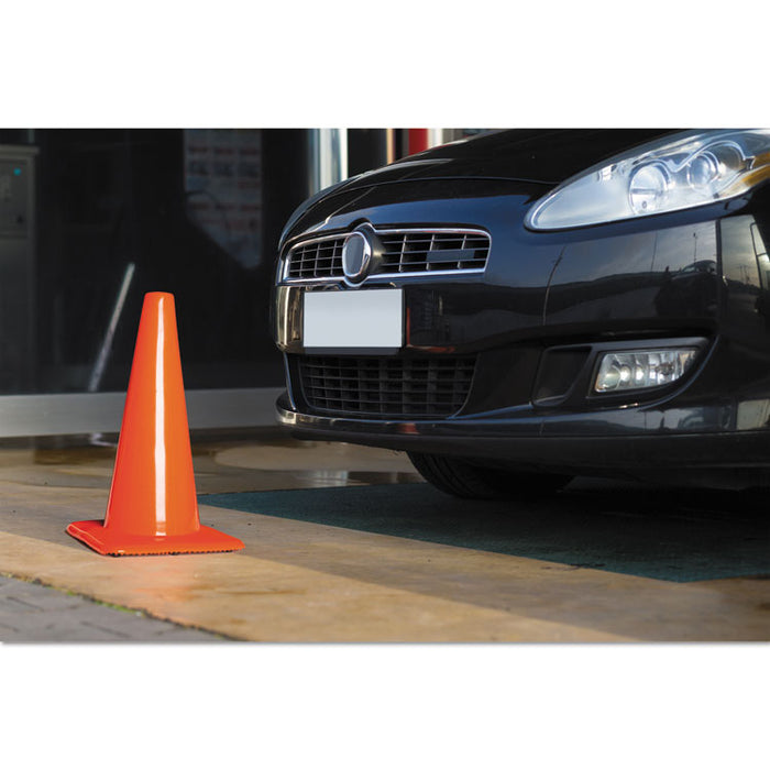 Non-Reflective Safety Cone, 11 x 11 x 18, Orange