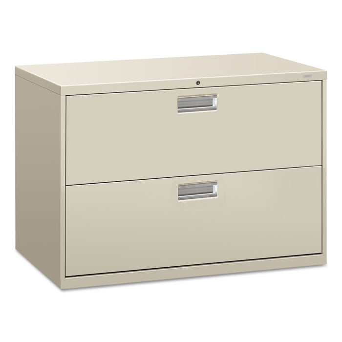 Brigade 600 Series Lateral File, 2 Legal/Letter-Size File Drawers, Light Gray, 42" x 18" x 28"