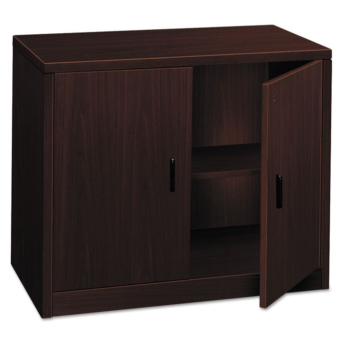 10500 Series Storage Cabinet w/Doors, 36w x 20d x 29-1/2h, Mahogany