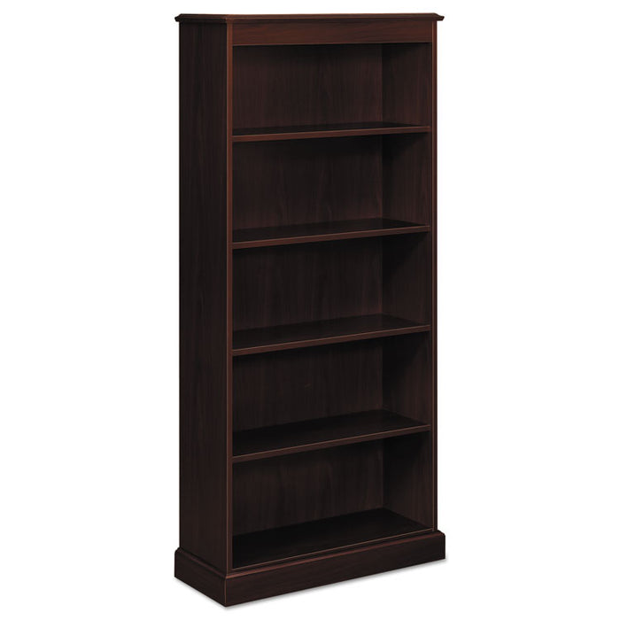 94000 Series Five-Shelf Bookcase, 35-3/4w x 14-5/16d x 78-1/4h, Mahogany