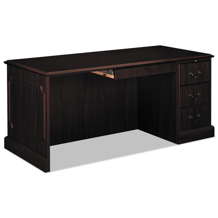 94000 Series "L" Desk For Left Return, 66w x 30d x 29.5h, Mahogany
