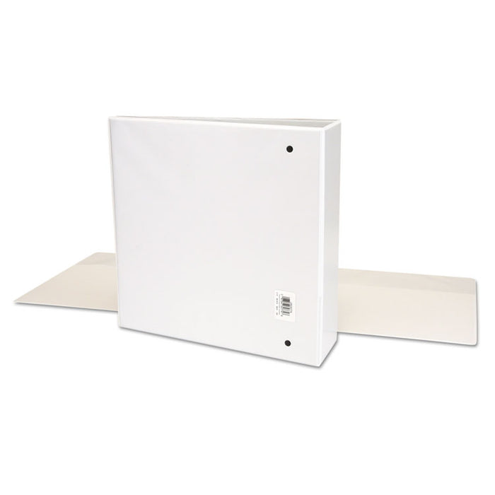 Deluxe Easy-to-Open Round-Ring View Binder, 3 Rings, 3" Capacity, 11 x 8.5, White
