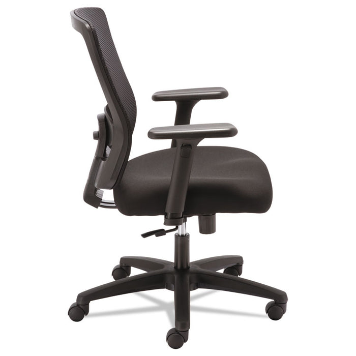 Alera Envy Series Mesh Mid-Back Swivel/Tilt Chair, Supports Up to 250 lb, 16.88" to 21.5" Seat Height, Black