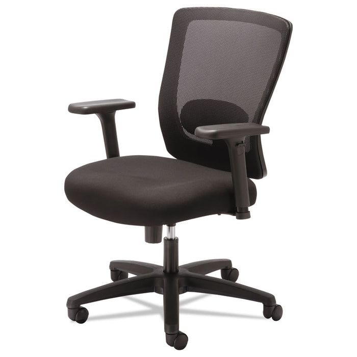 Alera Envy Series Mesh Mid-Back Swivel/Tilt Chair, Supports Up to 250 lb, 16.88" to 21.5" Seat Height, Black