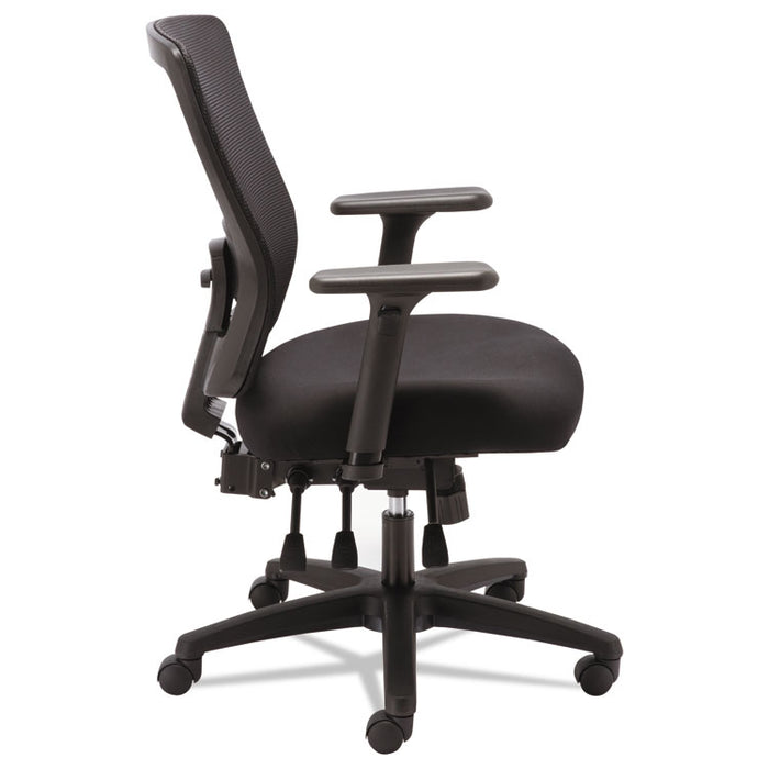 Alera Envy Series Mesh Mid-Back Multifunction Chair, Supports Up to 250 lb, 17" to 21.5" Seat Height, Black