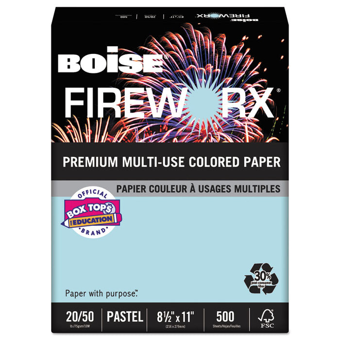 FIREWORX Premium Multi-Use Paper, 20lb, 8.5 x 11, Bottle Rocket Blue, 500/Ream