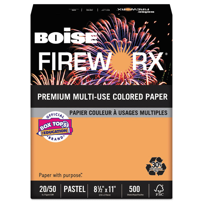 FIREWORX Premium Multi-Use Colored Paper, 20lb, 8.5 x 11, Pumpkin Glow, 500/Ream