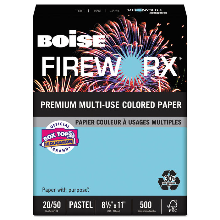 FIREWORX Premium Multi-Use Paper, 20lb, 8.5 x 11, Turbulent Turquoise, 500/Ream