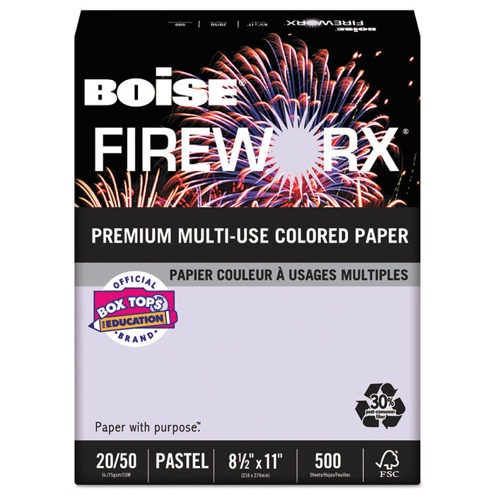 FIREWORX Premium Multi-Use Paper, 20lb, 8.5 x 11, Luminous Lavender, 500/Ream