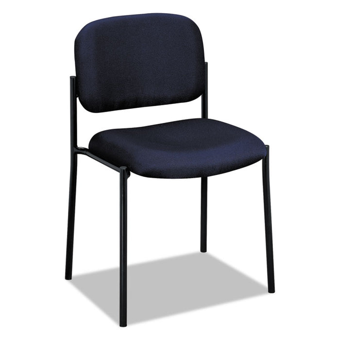 VL606 Stacking Guest Chair without Arms, Supports Up to 250 lb, Navy Seat/Back, Black Base