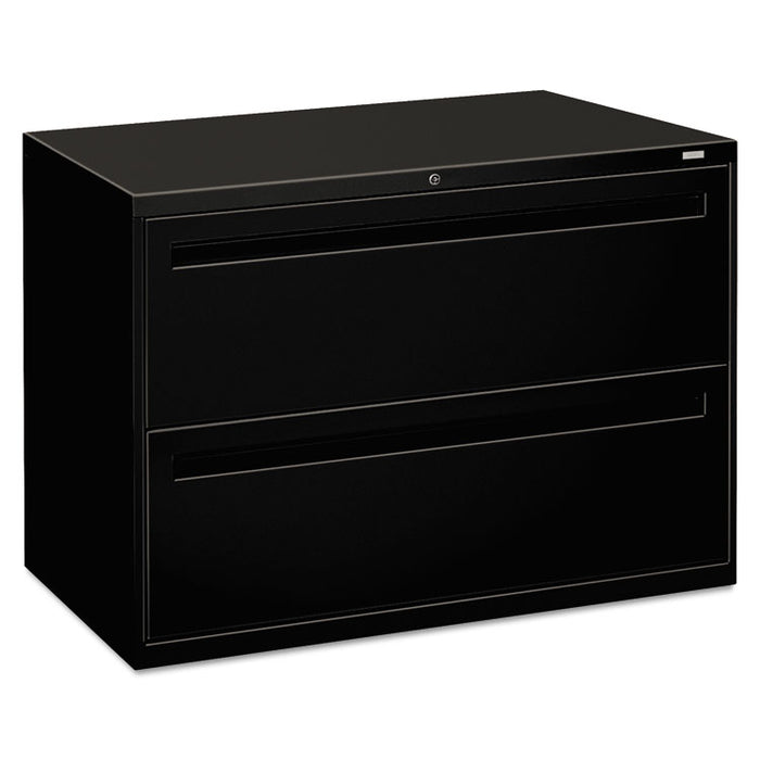 Brigade 700 Series Lateral File, 2 Legal/Letter-Size File Drawers, Black, 42" x 18" x 28"