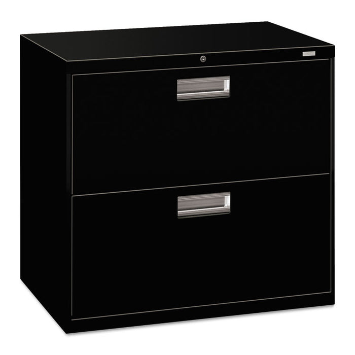 600 Series Two-Drawer Lateral File, 30w x 18d x 28h, Black